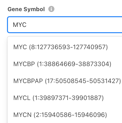 Gene Symbol Selector Example